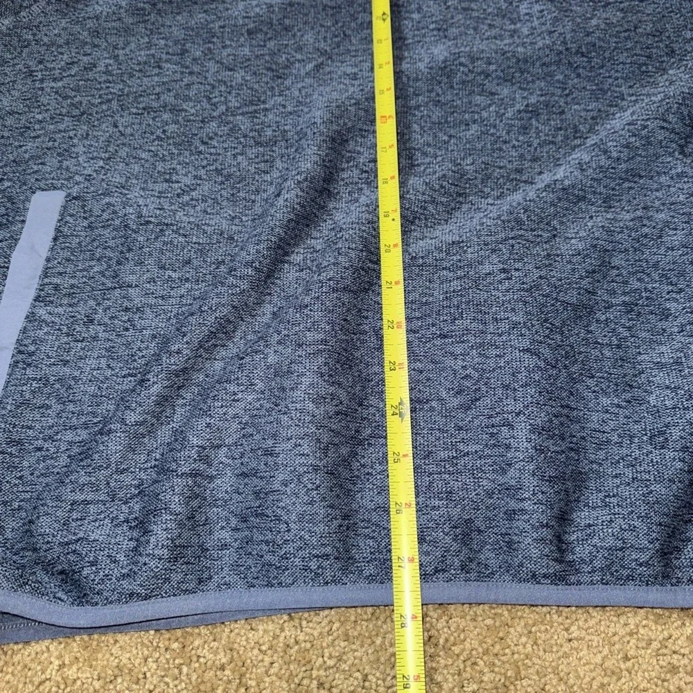 Eddie Bauer Men's Quarter Snap Warm Fleece Pullover with Pockets Blue‎ Sz XL